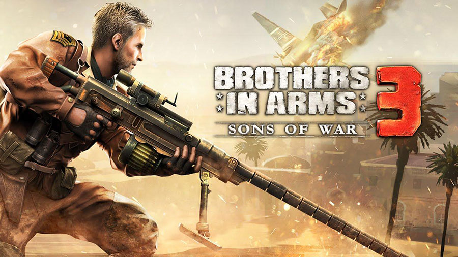 The Official Picture of Brothers in Arms 3 with its character, One of offline shooting games for ios.