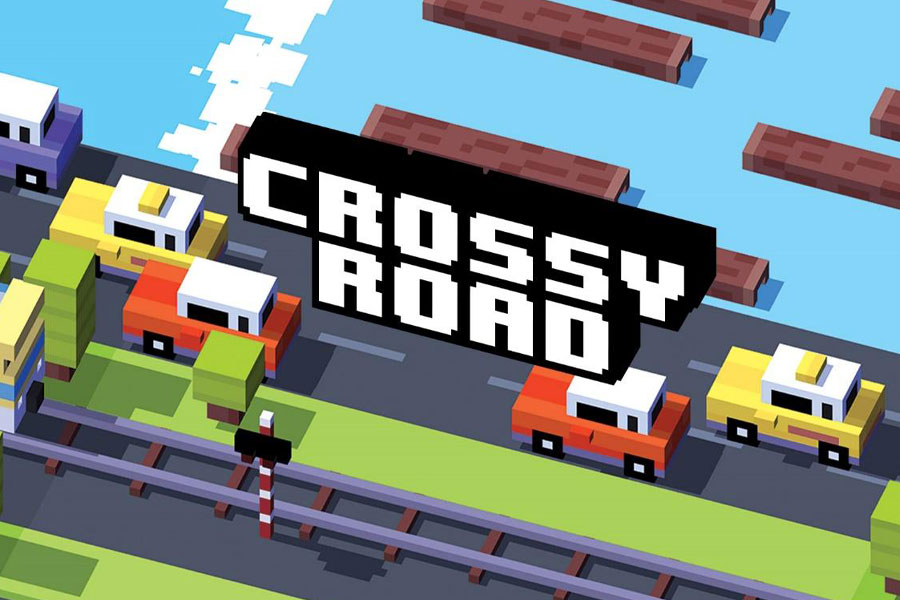 The Official Picture of Crossy Road, One of mobile games to play while watching tv.