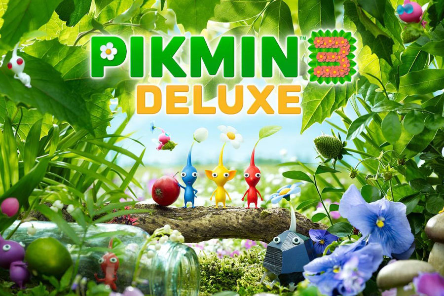 The Official Picture of Pikmin 3 with its characters, One of problem solving games for kids.