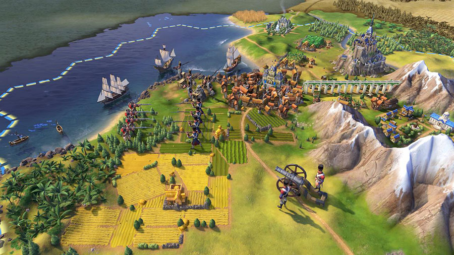 in game Picture of Civilization VI with its characters, One of rts games for mac.