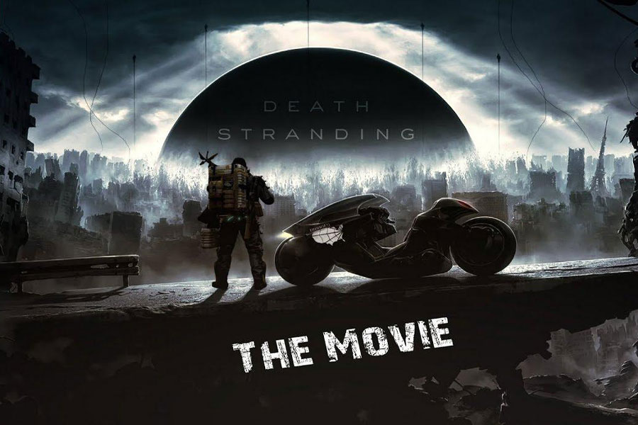 a picture of Death Stranding with its character, upcoming movies based on video games.