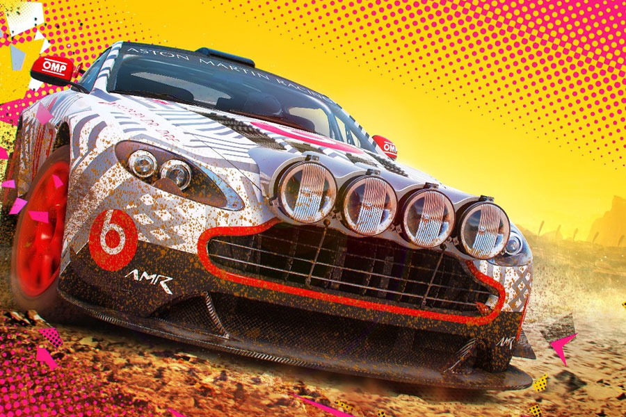 A wallpaper of the Dirt series with the game’s signature effects and colors.