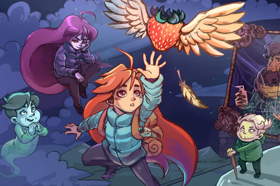 The Official Picture of Celeste Featuring its characters, One of video games to play before you die.