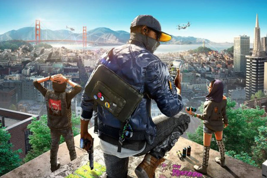 The Official Picture of Watch Dogs 2 Featuring its main characters, One of video games with black main characters.