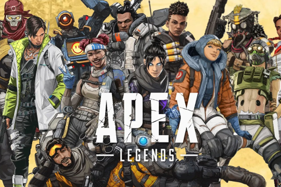 The Official Picture of Apex Legends Featuring its many Legends, One of video games with black main characters.