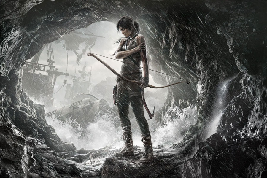 The Official Picture of Tomb Raider (2013) featuring Lara Croft, One of video games with female leads.