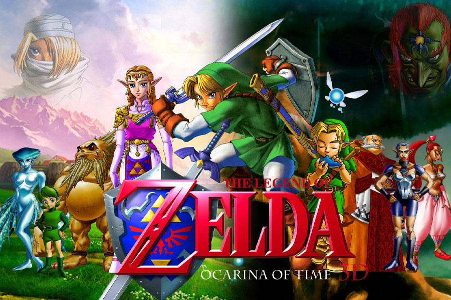 Ocarina of Time poster showing the game’s characters.