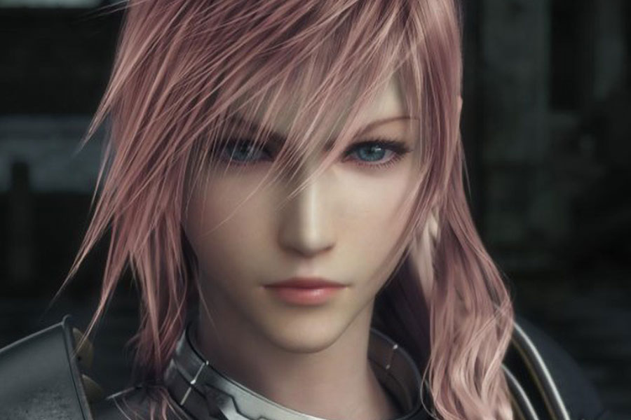 The in Game picture of Final Fantasy XIII-2 with its main character, One of video games with time travel.