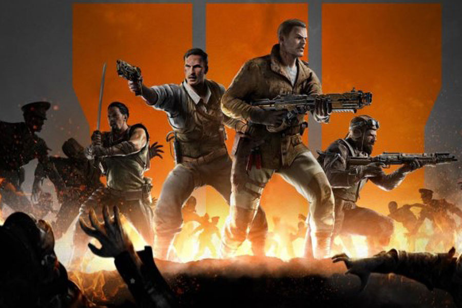 The Official Picture of Call of Duty: Black Ops III - Zombies Mode with its main characters, One of video games with zombies