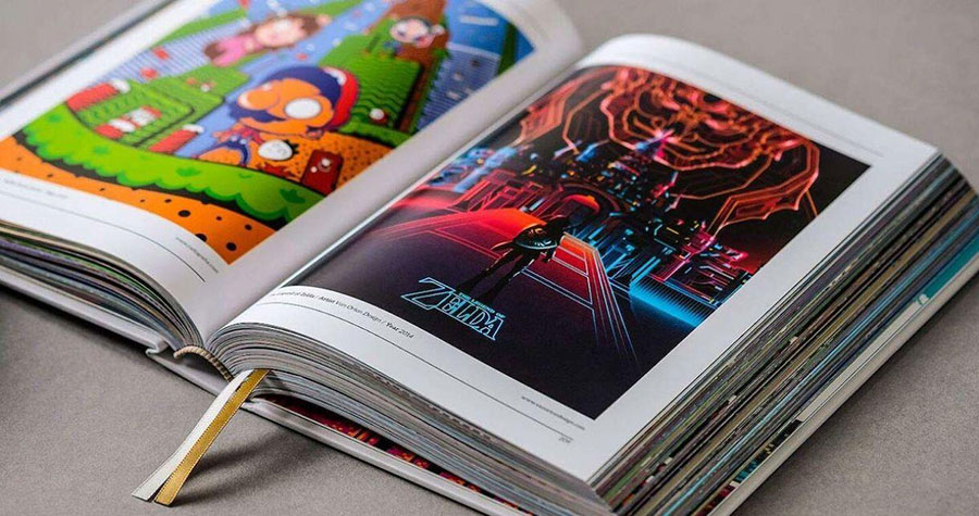 Picture of a Game Art Book, a wedding gift for video gamer.