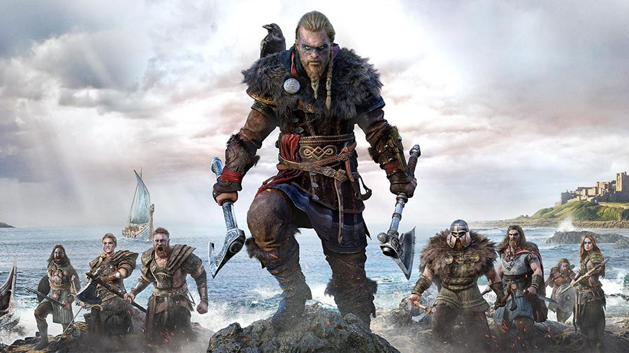 The Official Picture of Assassin's Creed Valhalla with its main character.