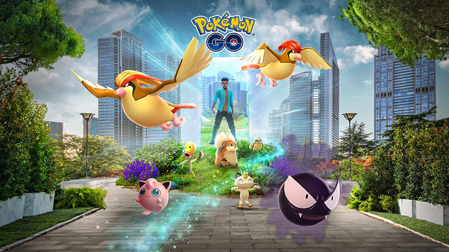 Screenshot of "Pokémon GO" gameplay with a player catching Pokémon.