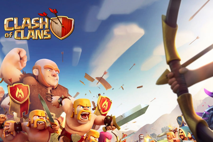 The Official Picture of Clash of Clans featuring its playable units.