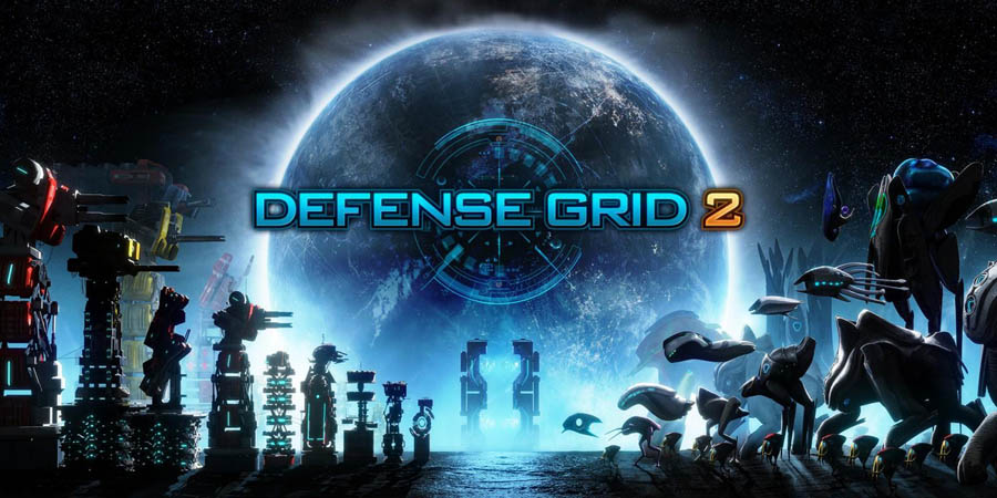 The Official Picture of Defense Grid 2 with its characters, One of best tower defense games on ps5.