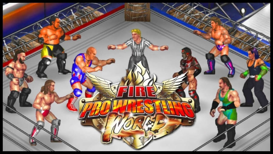 The official picture of Fire Pro Wrestling World, one of the best wrestling games on pc.