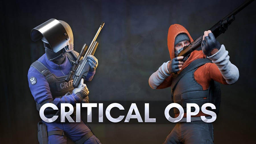 The Official Picture of Critical Ops with its characters, One of action games for chromebook.