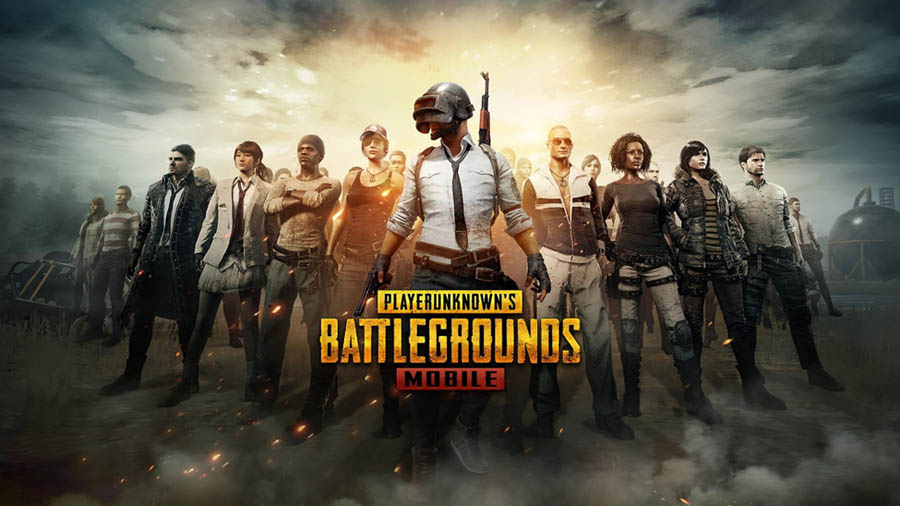 The Official Picture of PUBG Mobile with its characters, One of action games for chromebook.