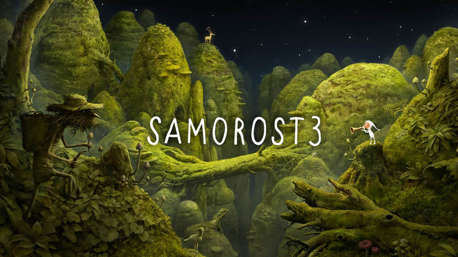 The main wallpaper of Samorost three, one of the best adventure games for chromebook.