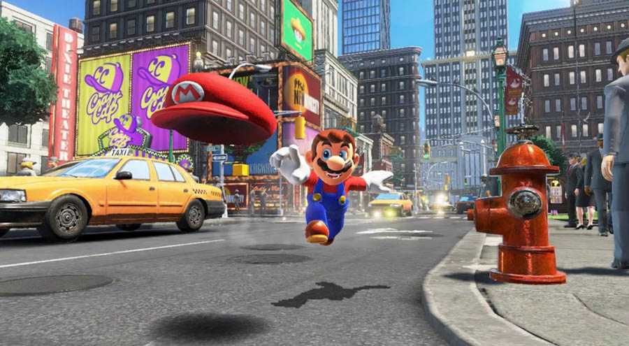 A picture of Super Mario Odyssey, one of the best aaa games on switch.