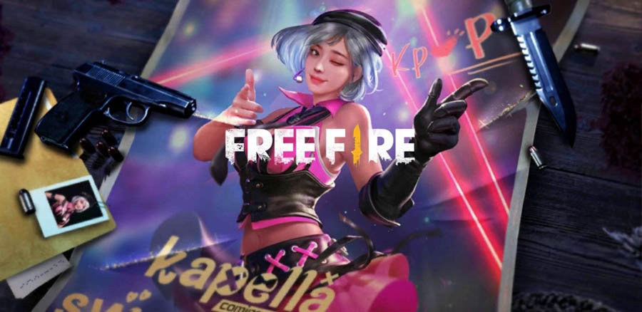 The Official Picture of Garena Free Fire with its character, One of best action games for android.