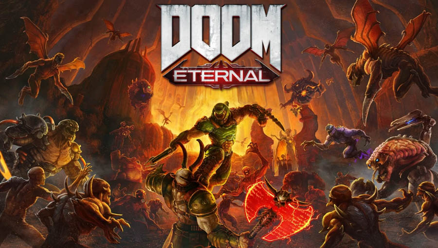 The official wallpaper of Doom Eternal, one of the best action games for Nintendo Switch.