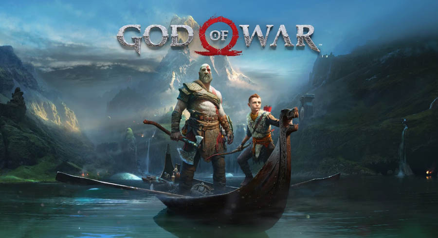 The official cover of God of War, one of the best action games for ps4.