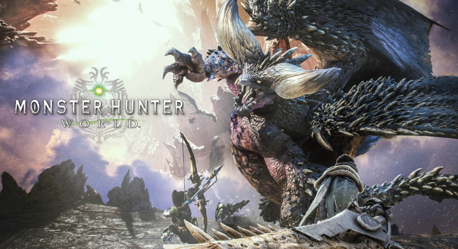 An official wallpaper of Monster Hunter: World.