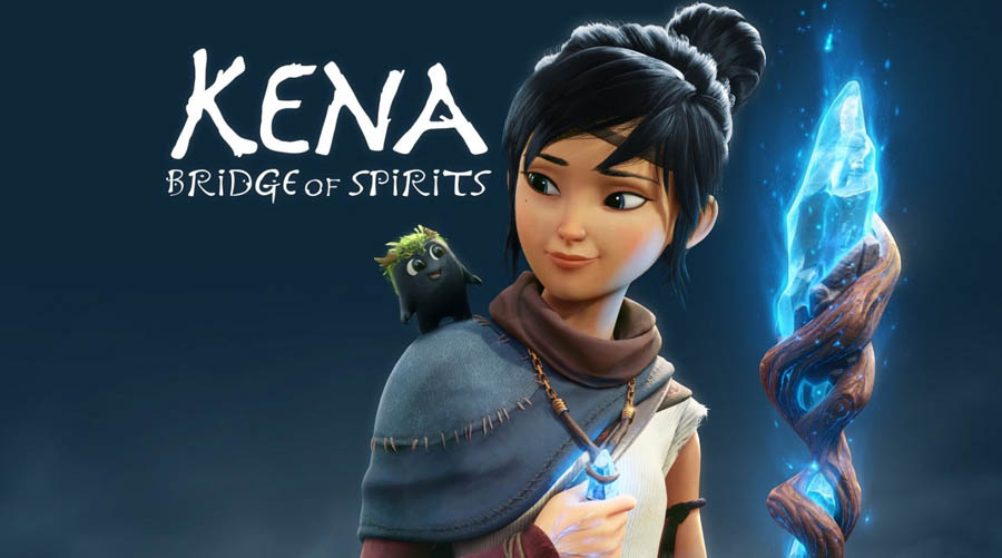 The official cover of Kena: Bridge of Spirits, one of the best action games for ps5.