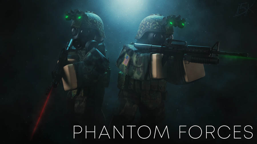 The Official Picture of Phantom Forces with its characters, One of best action games for roblox.