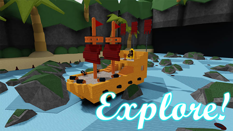 in game Picture of Build A Boat For Treasure, One of best action games for roblox.