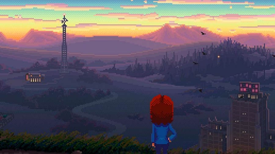 A wallpaper of Thimbleweed Park, one of the best adventure games for ios.