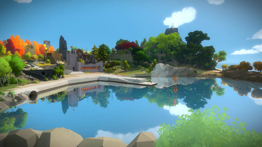 A wallpaper of The Witness, one of the best adventure games for ios.