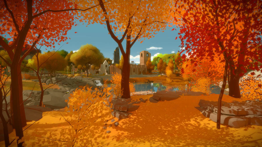 A wallpaper of The Witness, one of the best adventure games for mac.