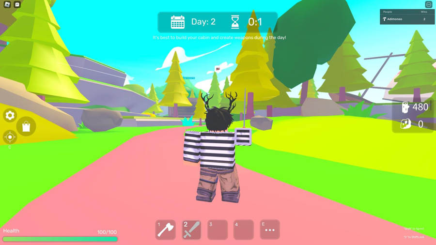 in game Picture of AI Survival Island, One of best ai games on roblox.