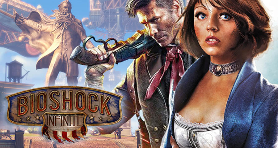 The Official Picture of Bioshock Infinite with Booker and Elisabeth, One of best ai games on steam.