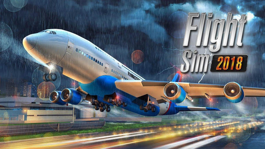 The Official Picture of Flight Sim 2018, One of best airplane games for android.