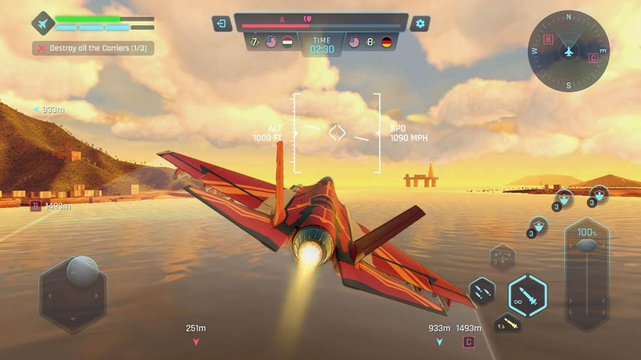 in game Picture of Sky Warriors: Airplane Combat, One of best airplane games for android.