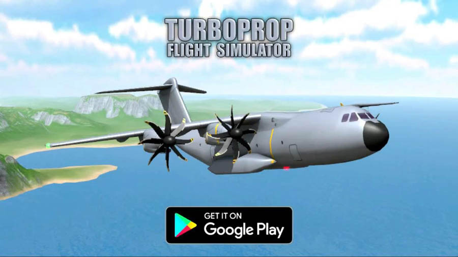 The Official Picture of Turboprop Flight Simulator 3D, One of best airplane games for android.