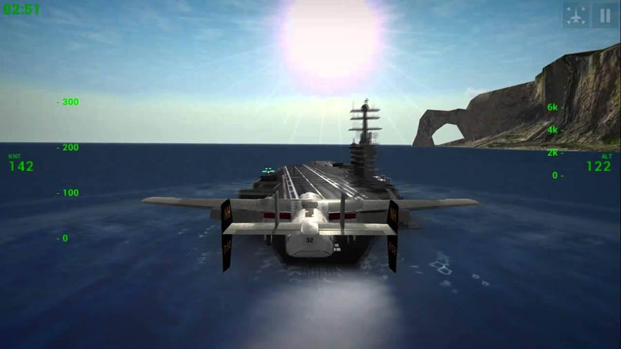 in game Picture of F18 Carrier Landing II, One of best airplane games for ios.