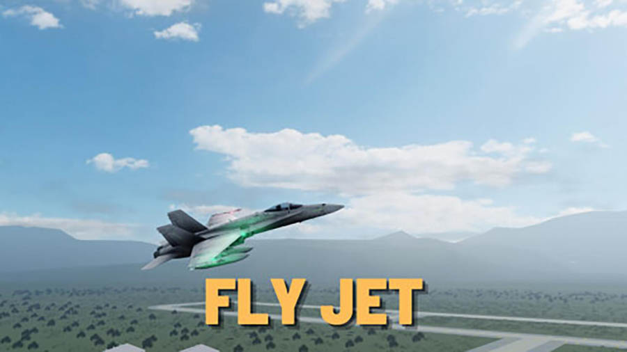 The Official Picture of Fly a Jet, One of best airplane games for roblox.