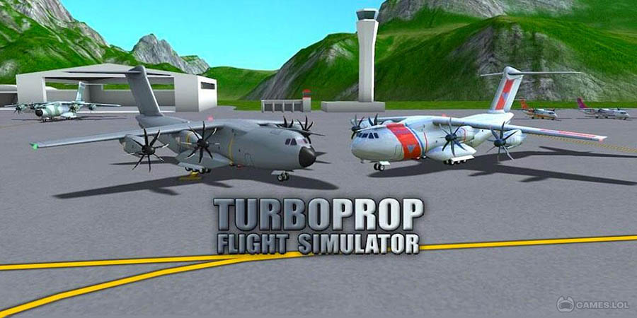 The Official Picture of Turboprop Flight Simulator 3D, One of best airplane games on chromebook.