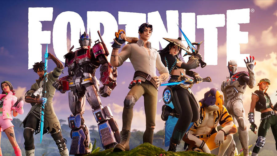 The Official Picture of Fortnite with its characters.