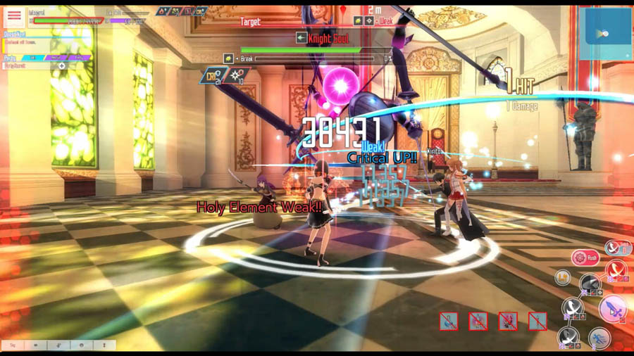 A picture of the game, featuring combat.