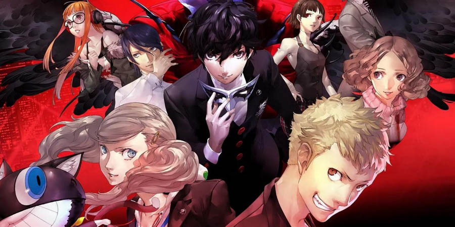 The Official Picture of Persona 5 with its characters, One of best anime games on ps4.