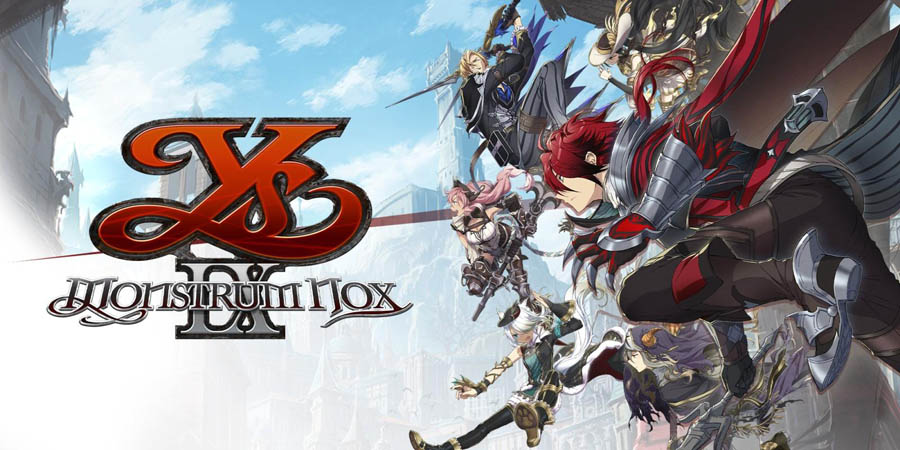 The Official Picture of Ys IX: Monstrum Nox with its characters, One of best anime games on ps5.