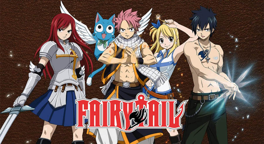 The Official Picture of Fairy Tail with its characters, One of best anime games on ps5.