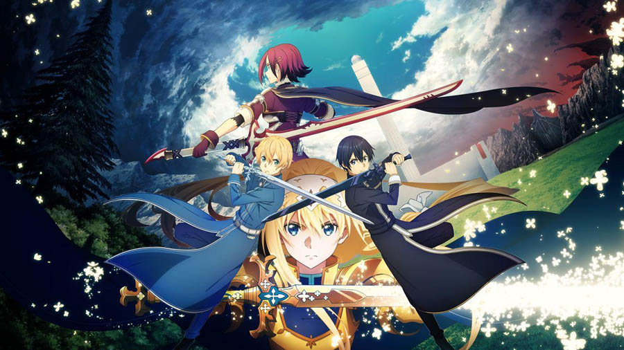 The Official Picture of Sword Art Online: Alicization Lycoris with its characters, One of best anime games on ps5.