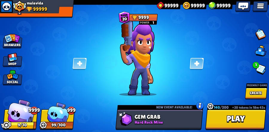 A picture of Brawl Stars, one of the best arcade games for Android.