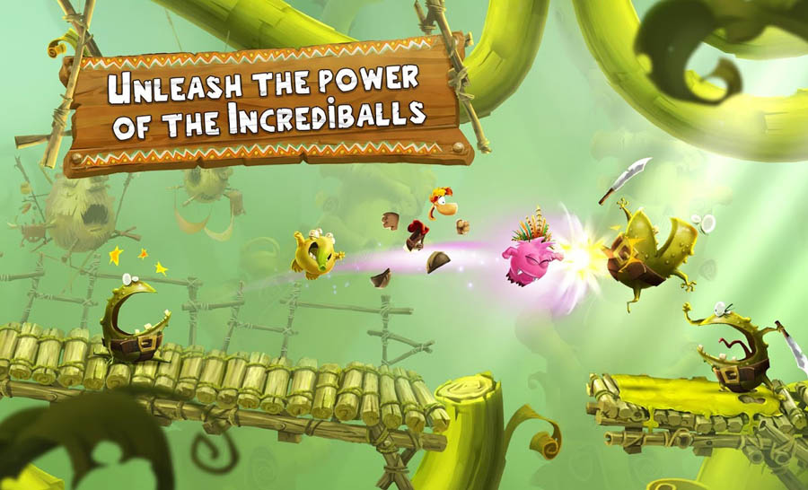 A picture of Rayman Adventures, one of the best arcade games for Android.