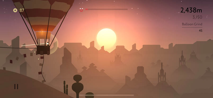 The official cover of Alto’s Odyssey, one of the best arcade games for iOS.